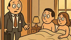 Dowcip: Towarzysz wraca wcześniej z pracy...