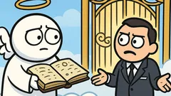 Dowcip: Prawnik trafia do bram nieba...